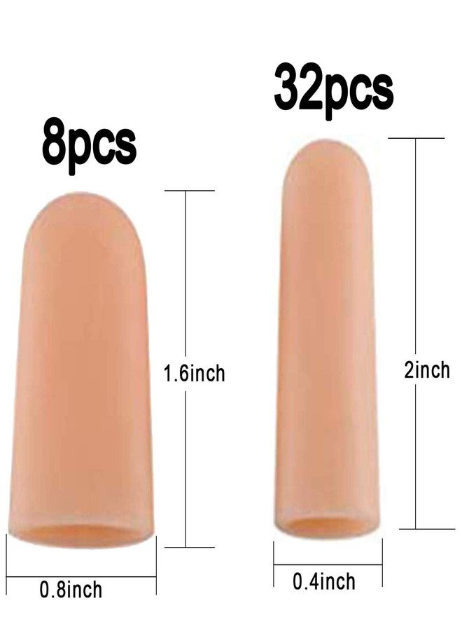ANCIRS Gel Finger Support Protector Gloves, Gel Finger Cots/Covers - Different Sizes Silicone Fingertips for Hands Cracking, Eczema Skin (40pcs) - Image 2